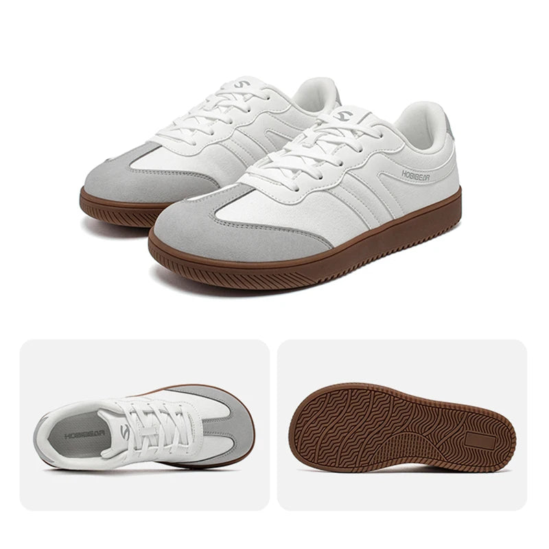HOBIBEAR Wide Toe Shoes Mens Womens Minimalist Fabric Sneaker Lace Up Casual Walking Shoes