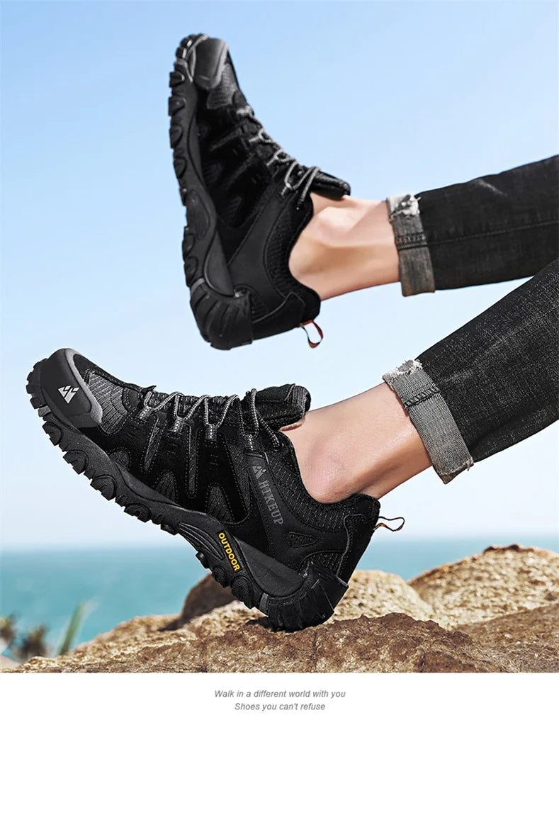 Running Shoes Summer Sports Men's Shoes Spring and Autumn Breathable Casual Walking Shoes Lace-Up Lightweight Solid Color