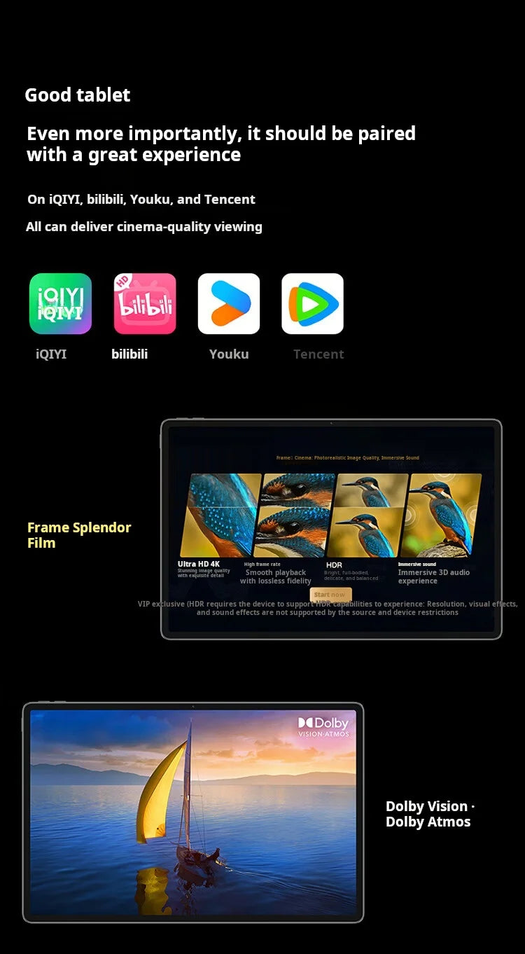 Lenovo Xiaoxin Pro GT 13" Tablet, 3.5K Ultra HD Eye-Care Display 12000mAh Long Battery Life Snapdragon 8 Elite High Performan