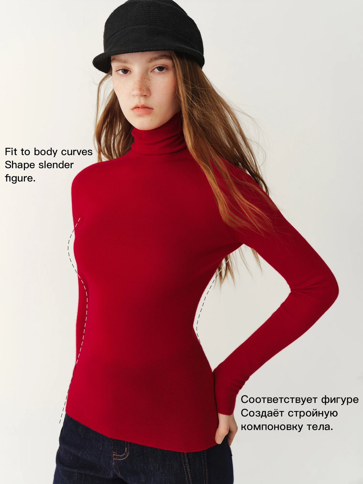 FSLE【Premium Series】German Biella Wool Autumn Super Fine Washable Seamless One-Piece Mock Neck Thermal Base Layer Shirt Women
