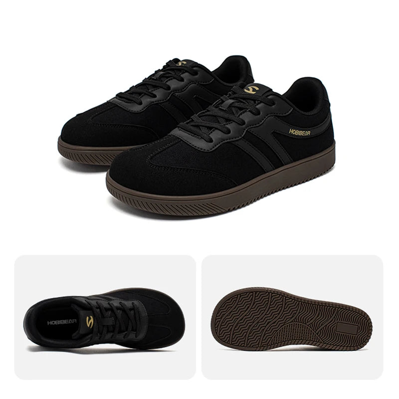 HOBIBEAR Wide Toe Shoes Mens Womens Minimalist Fabric Sneaker Lace Up Casual Walking Shoes