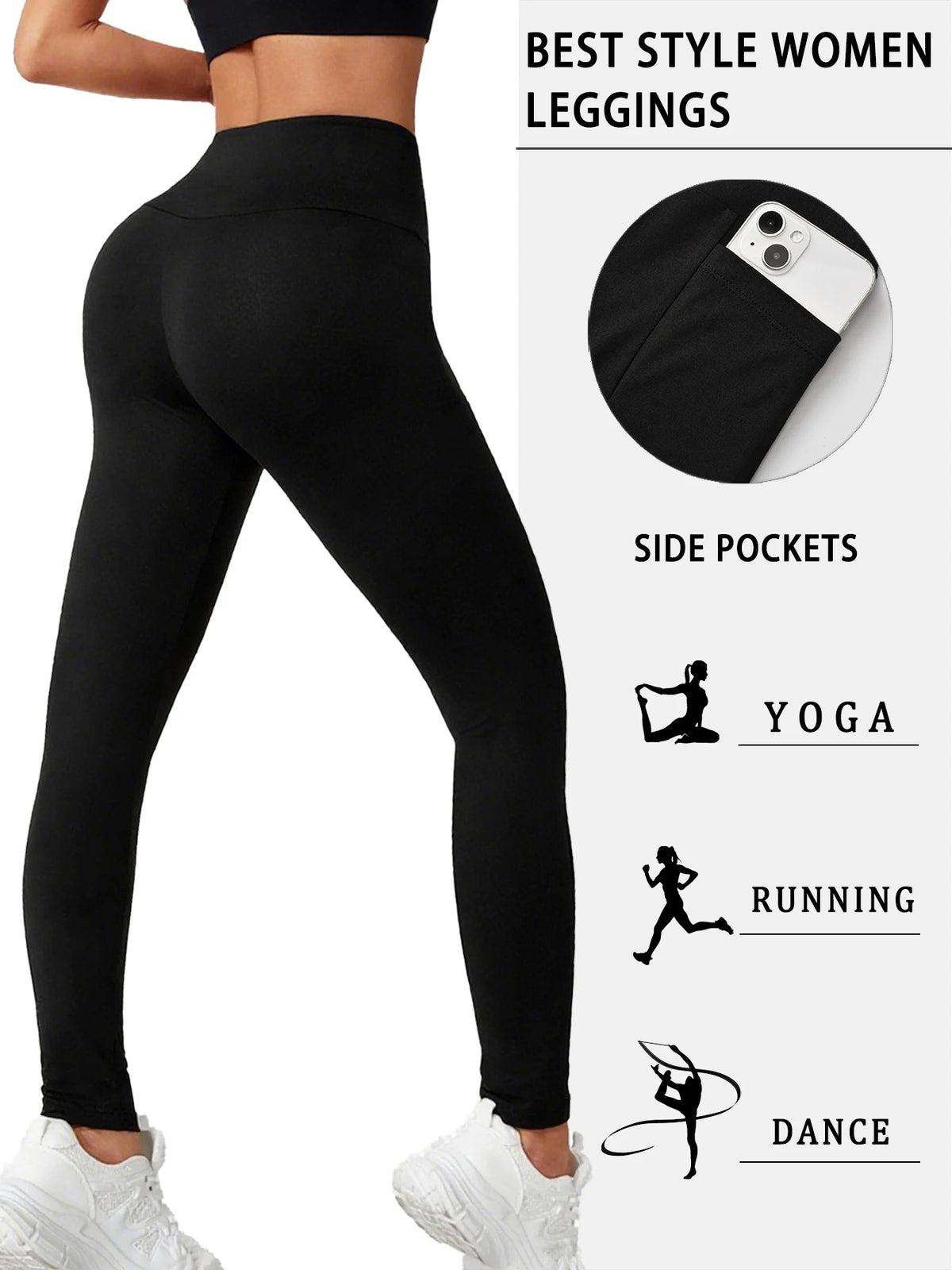 Women's Super Soft Leggings with Pockets, High Waisted Tummy Control for Yoga Workout and Casual Lounge Wear Comfort