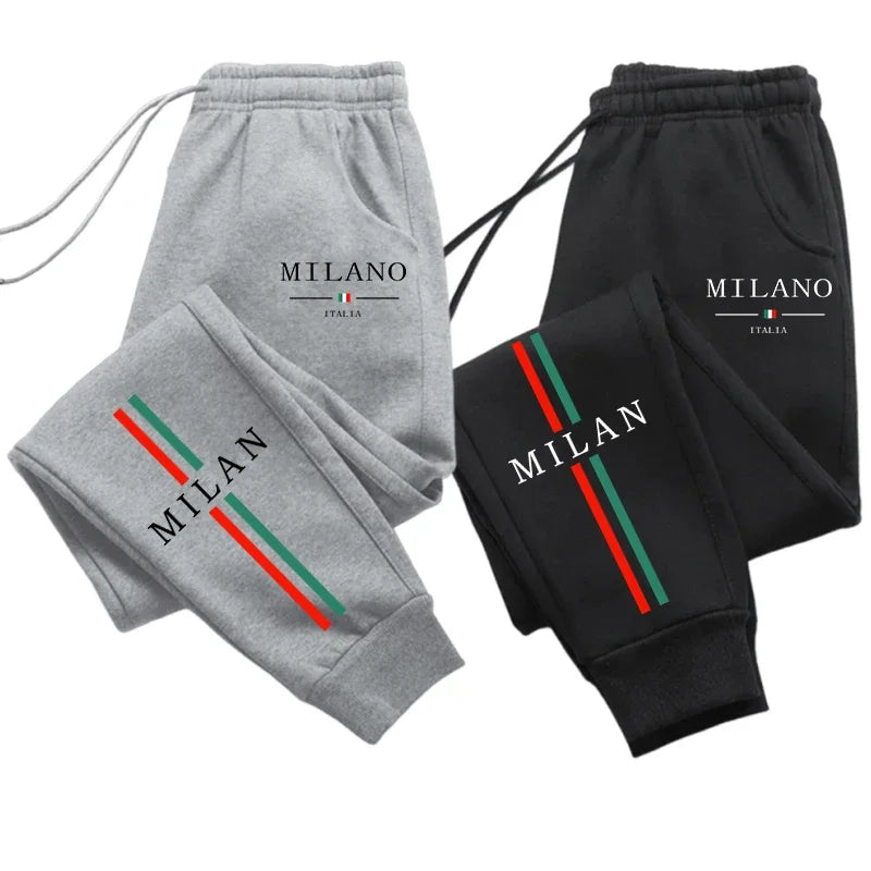 Fashion Print 2026 Spring Summer Men's Sweatpants Versatile Gym Comfort Soft Sports Casual Trousers Drawstring Hot Sales Jogging