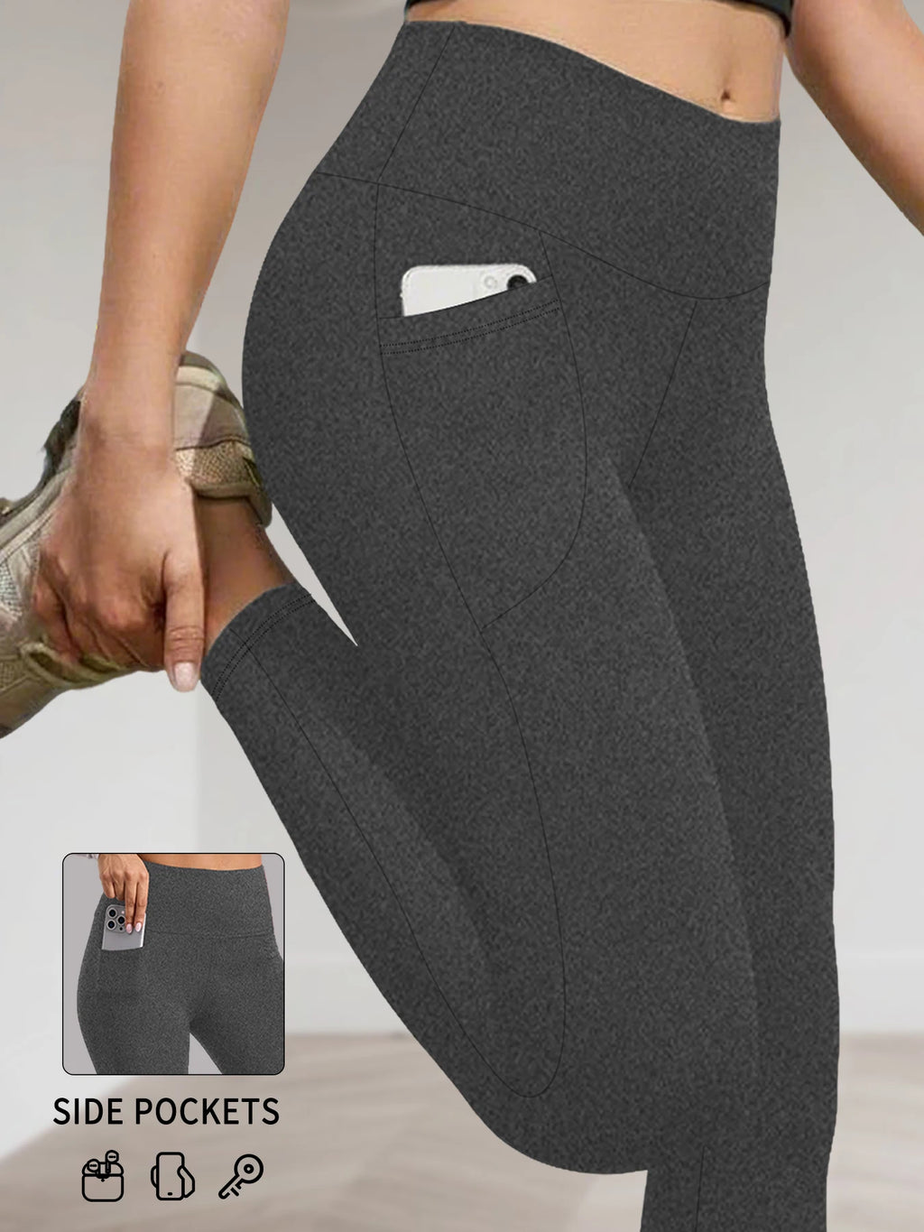 Women's Super Soft Leggings with Pockets, High Waisted Tummy Control for Yoga Workout and Casual Lounge Wear Comfort