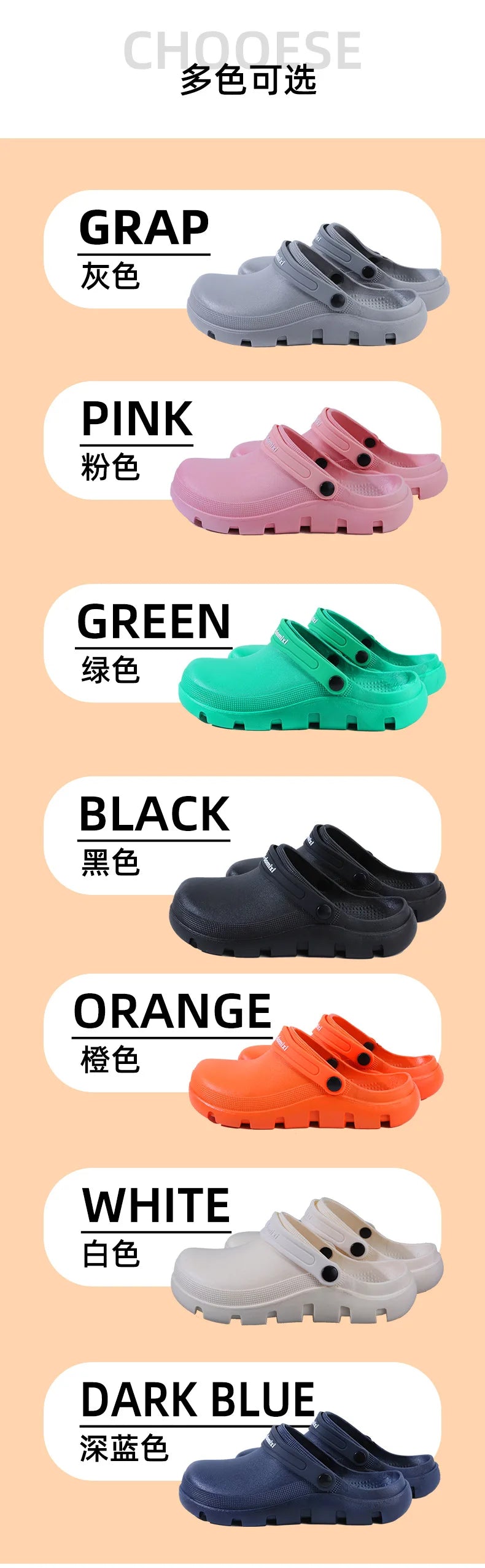 New Men Women EVA Chef Shoes Non-slip Waterproof Oil-proof Shoes Comfortable Workers Slippers Outdoor Fishing Shoes