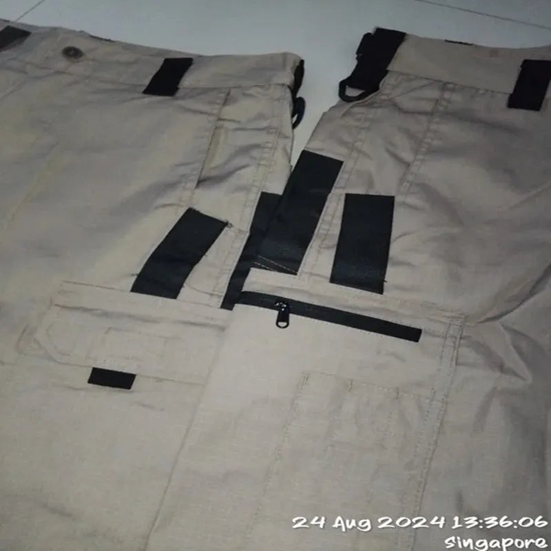 Men's Casual Tactical Pants Multi Pockets Work Trousers Male Outwear Straight Autumn Cargo Pants Spring Wear-resistant Trousers