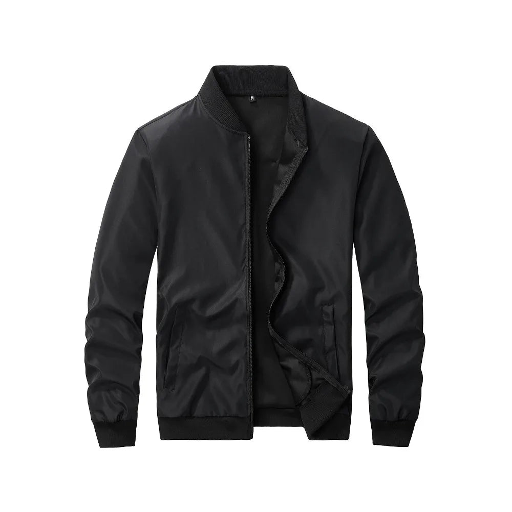 1pcs Spring and Autumn New Baseball Collar Short Loose  Jacket Men's Business Casual Thin Coat Trend