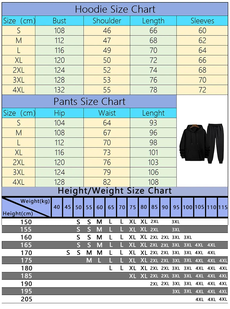 Men Paris Fashion Tracksuit Hoodie and Sweatpants Set with Soft Touch Fabric Autumn Winter Male Home Outdoor Comfort Warm Outfit
