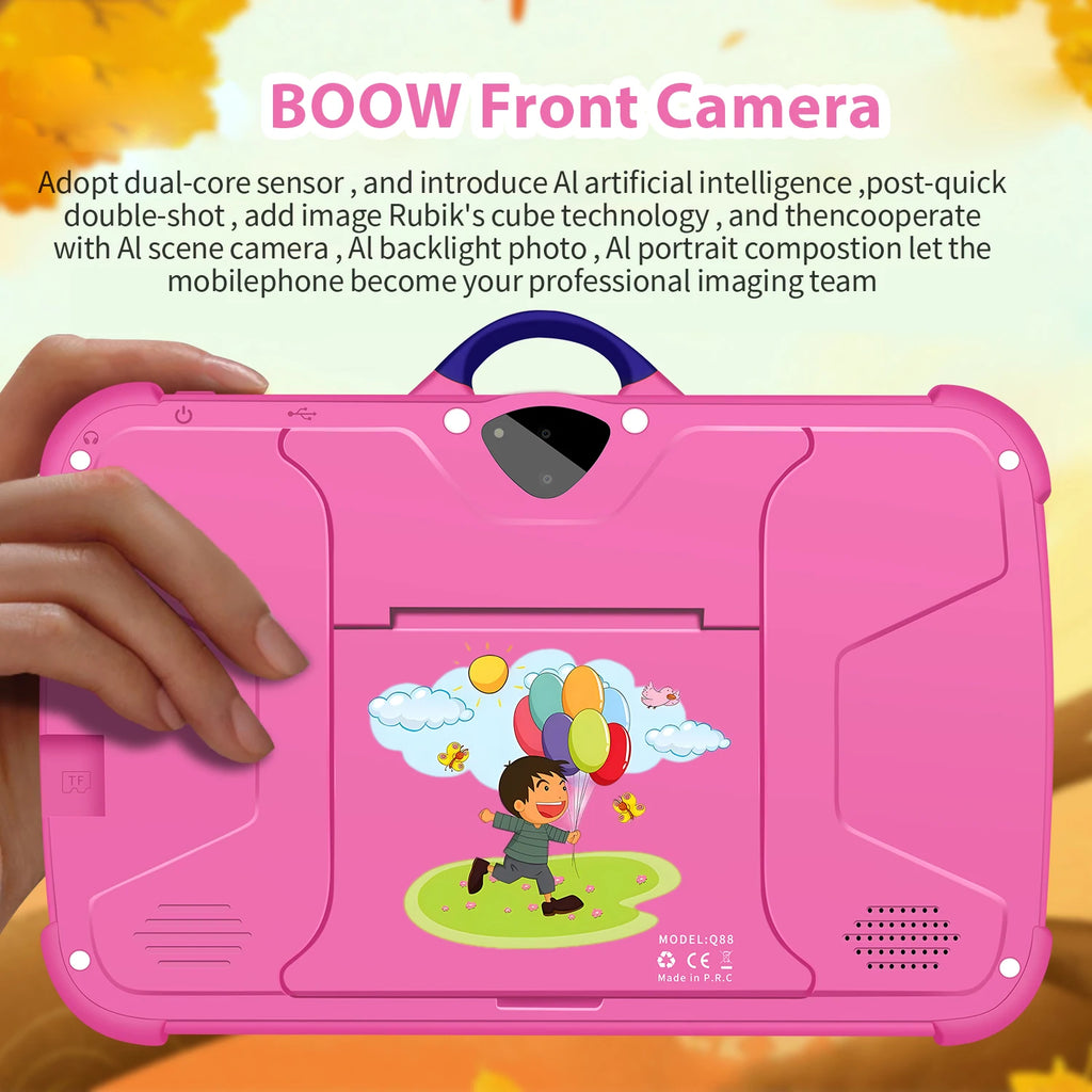 New 7 Inch 5G WiFi Kids Tablet For Study Education Quad Core 4GB RAM 64GB ROM WiFi Tablets With Portable Case For Children Gifts