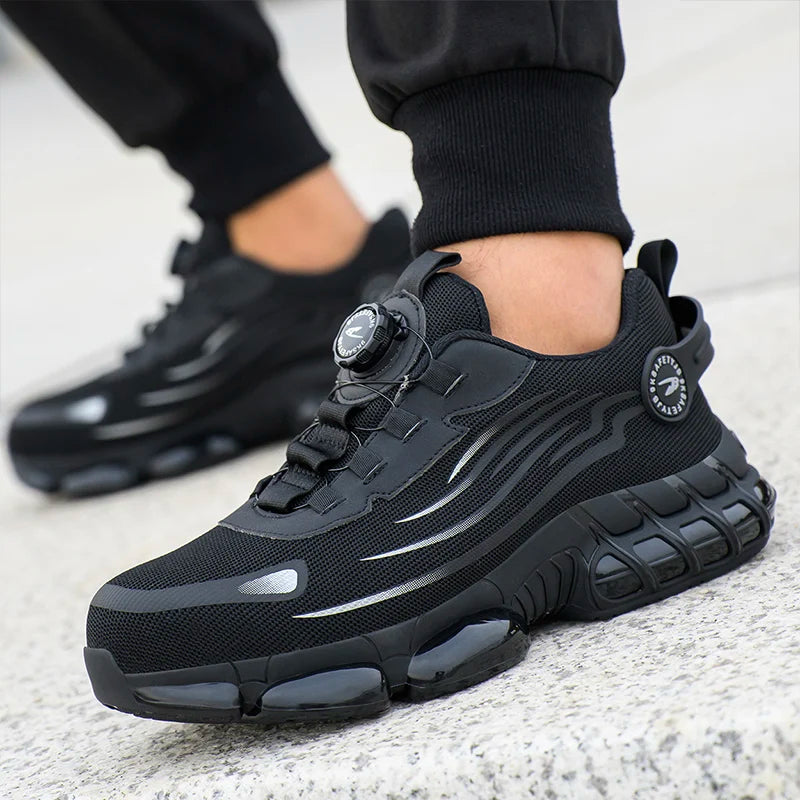 Indestructible Steel Toe Protective Safety Shoes Slip Resistant Abrasion Resistant Work Shoes Men Tough Comfortable Sneakers New