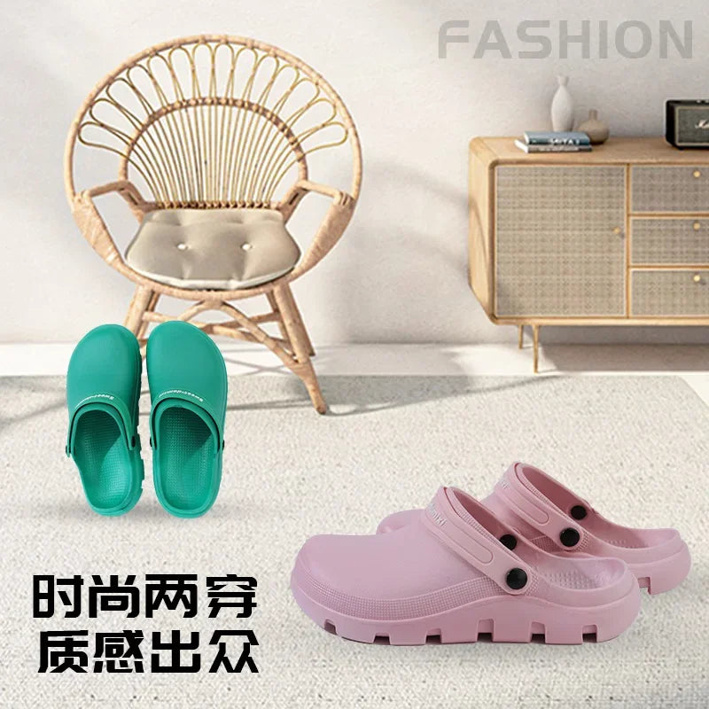 New Men Women EVA Chef Shoes Non-slip Waterproof Oil-proof Shoes Comfortable Workers Slippers Outdoor Fishing Shoes
