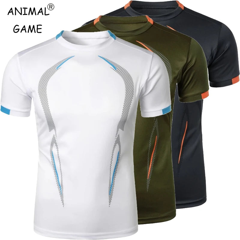 Summer Gym Breathable T Shirt Men Quick Drying Jogging Tops Men Lightweight Training Tees Fitness Tops Running Sweatwear