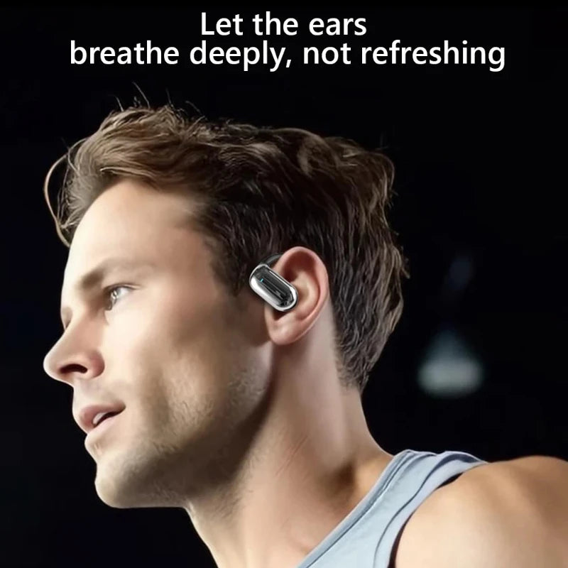 BT 5.3 AI Translation Earbuds with Ear Hook Translator Headphones Open Ear Headphones for Running Fitness Learning Accessories