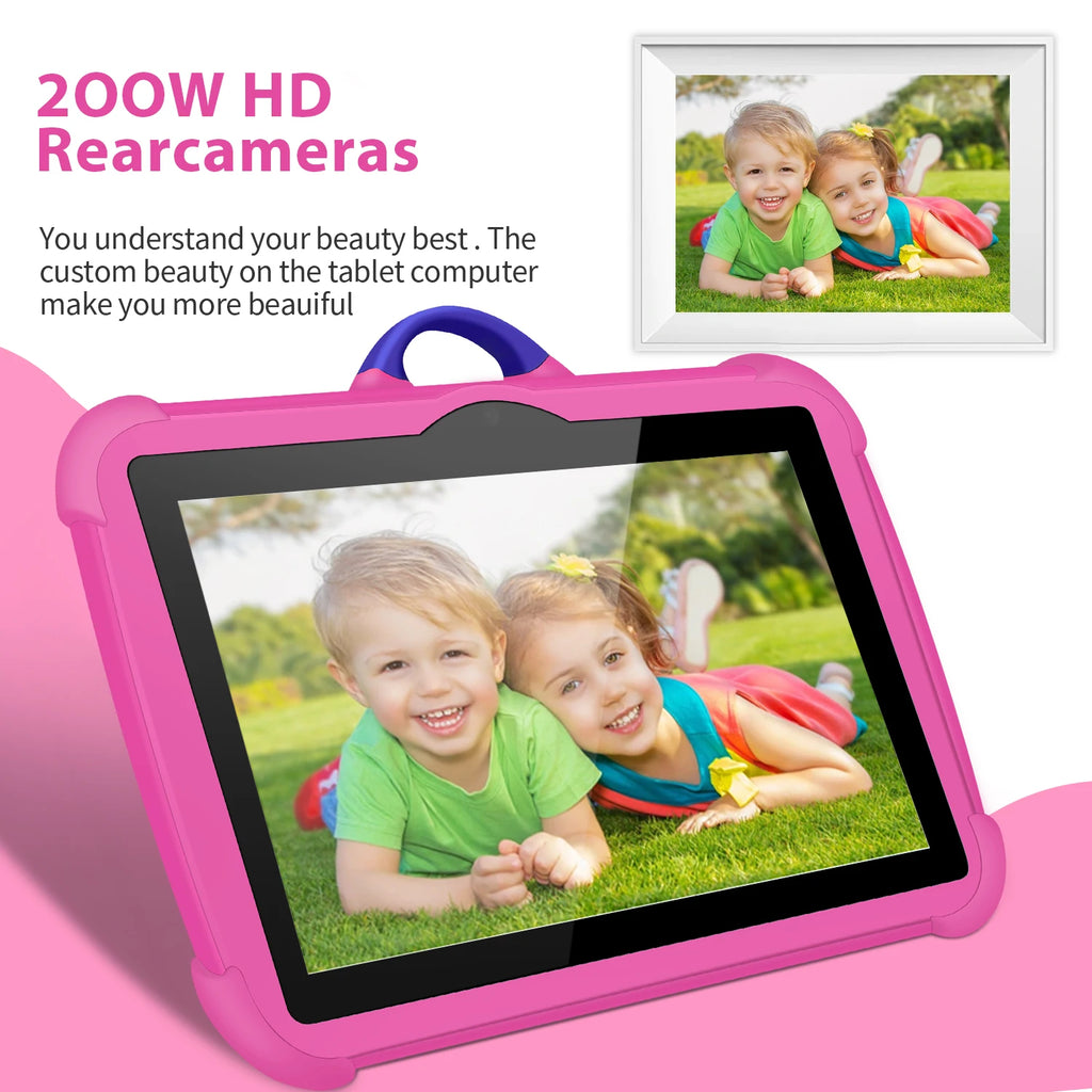 New 7 Inch 5G WiFi Kids Tablet For Study Education Quad Core 4GB RAM 64GB ROM WiFi Tablets With Portable Case For Children Gifts