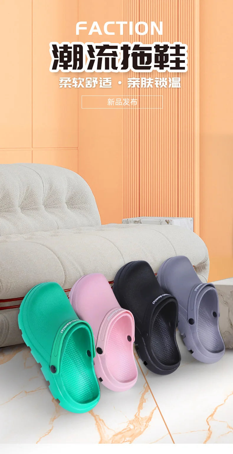 New Men Women EVA Chef Shoes Non-slip Waterproof Oil-proof Shoes Comfortable Workers Slippers Outdoor Fishing Shoes