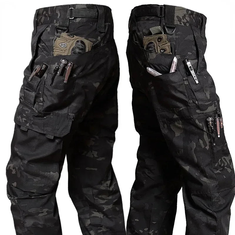 Men's Casual Tactical Pants Multi Pockets Work Trousers Male Outwear Straight Autumn Cargo Pants Spring Wear-resistant Trousers