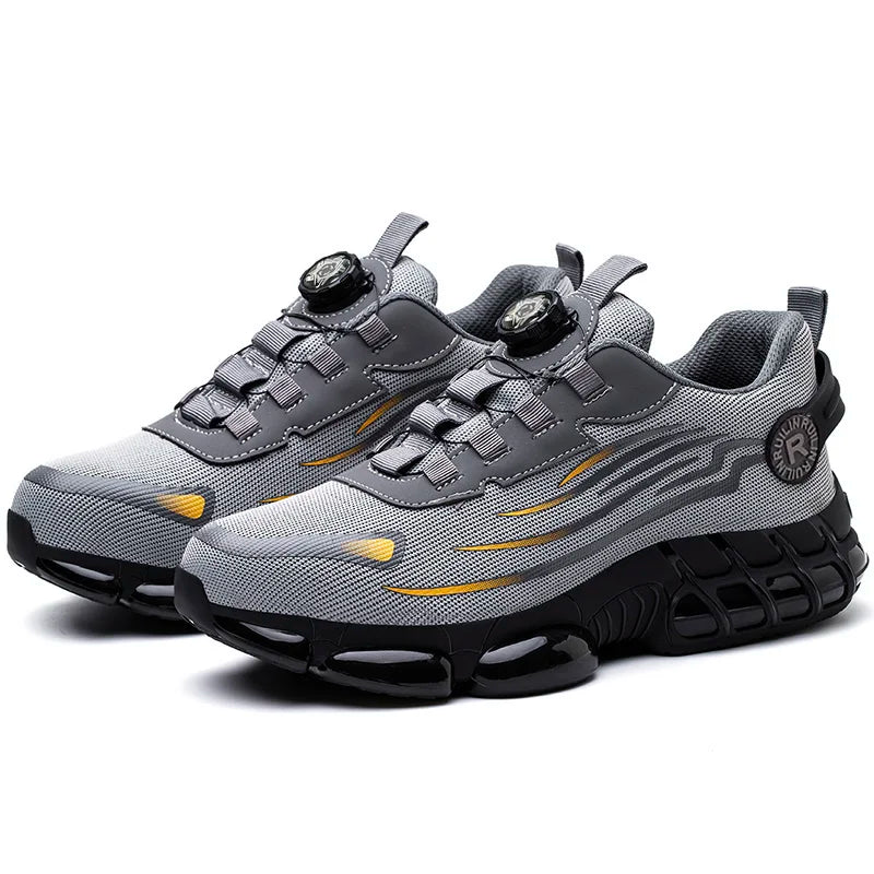 Indestructible Steel Toe Protective Safety Shoes Slip Resistant Abrasion Resistant Work Shoes Men Tough Comfortable Sneakers New