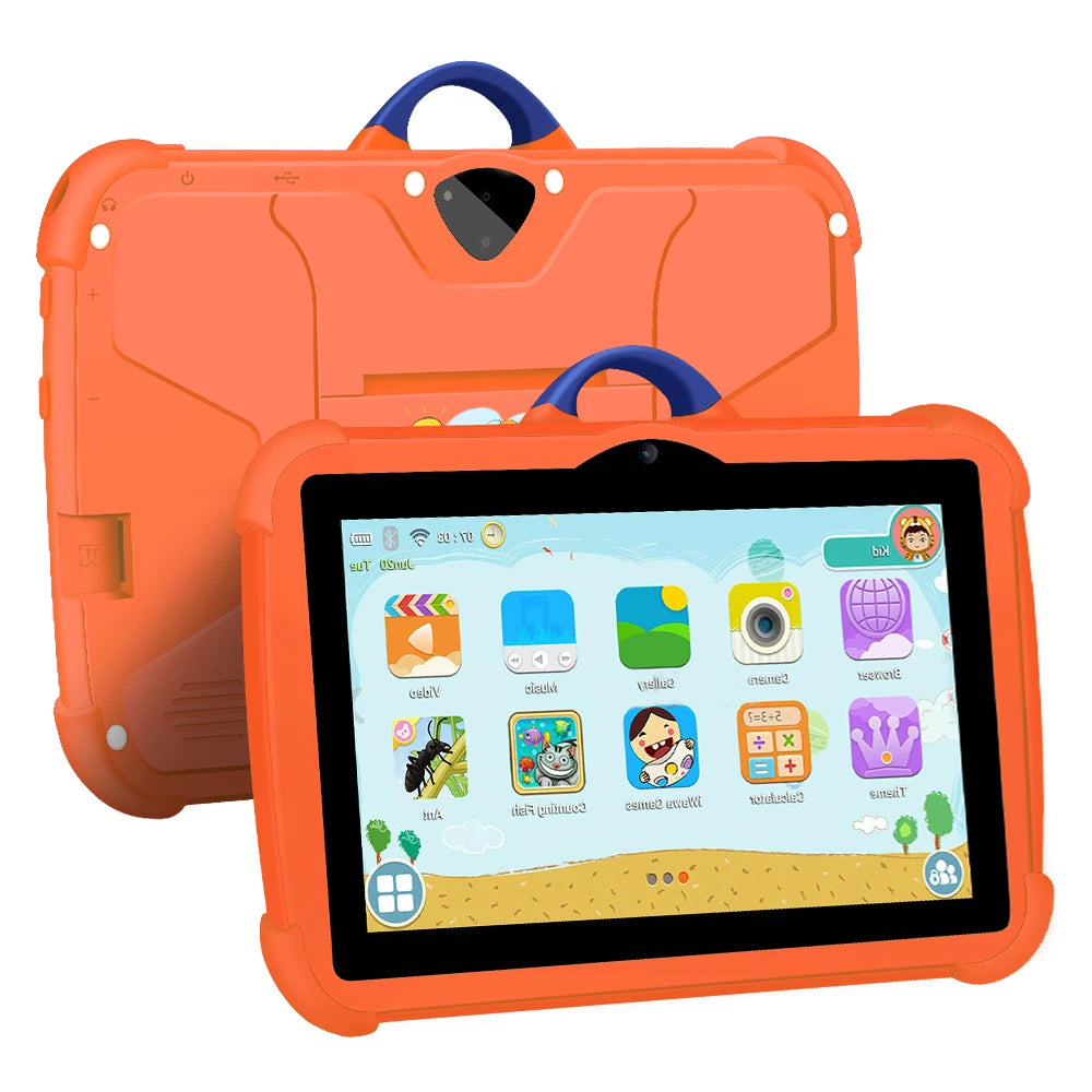 New 7 Inch 5G WiFi Kids Tablet For Study Education Quad Core 4GB RAM 64GB ROM WiFi Tablets With Portable Case For Children Gifts