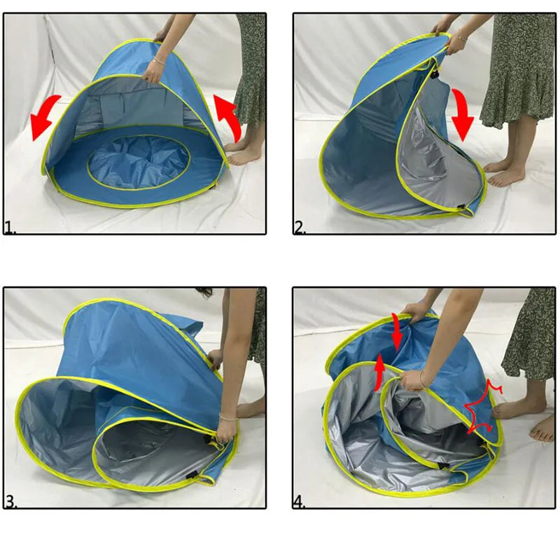 Baby Beach Tent Portable Shade Pool UV Protection Sun Shelter For Infant Outdoor Toys Child Swimming Pool Play House Tent Toys