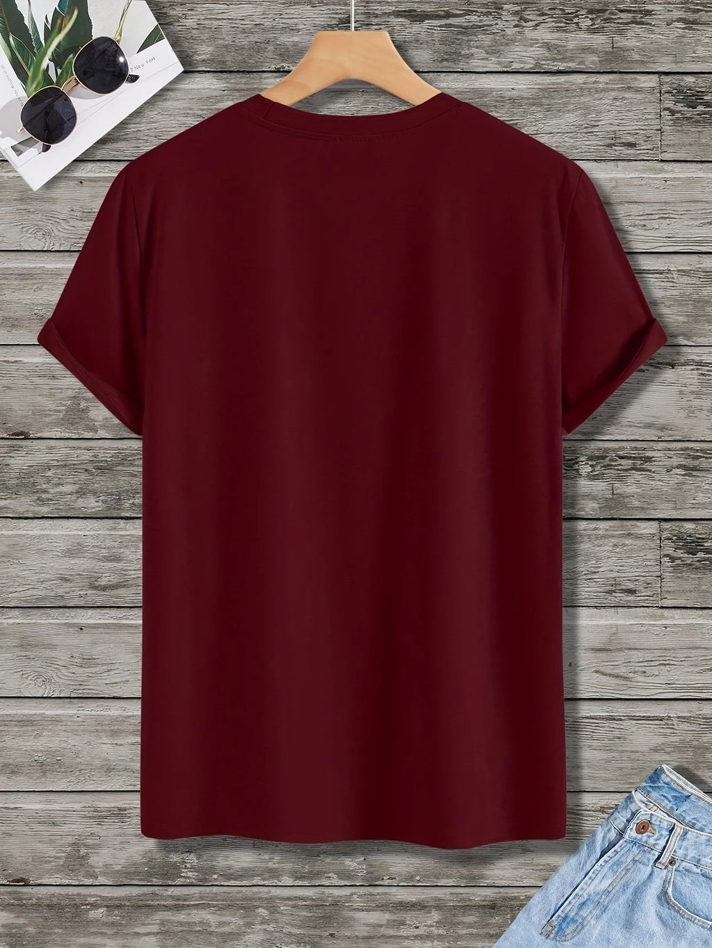 Men's Summer 100 Cotton Fashionable Casual Loose Large Fun Beer Pattern Printed Sports Round Neck Short Sleeve T-shirt Top