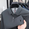 100% pure cotton autumn and winter men's fashion sports brand embroidered pony long sleeved POLO shirt business casual T-shirt