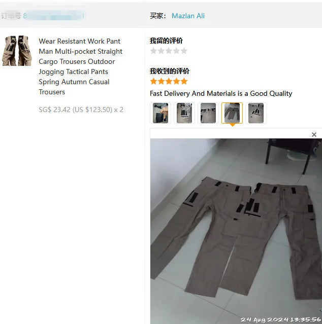 Men's Casual Tactical Pants Multi Pockets Work Trousers Male Outwear Straight Autumn Cargo Pants Spring Wear-resistant Trousers