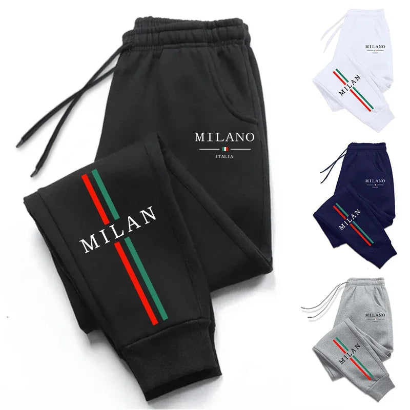 Fashion Print 2026 Spring Summer Men's Sweatpants Versatile Gym Comfort Soft Sports Casual Trousers Drawstring Hot Sales Jogging