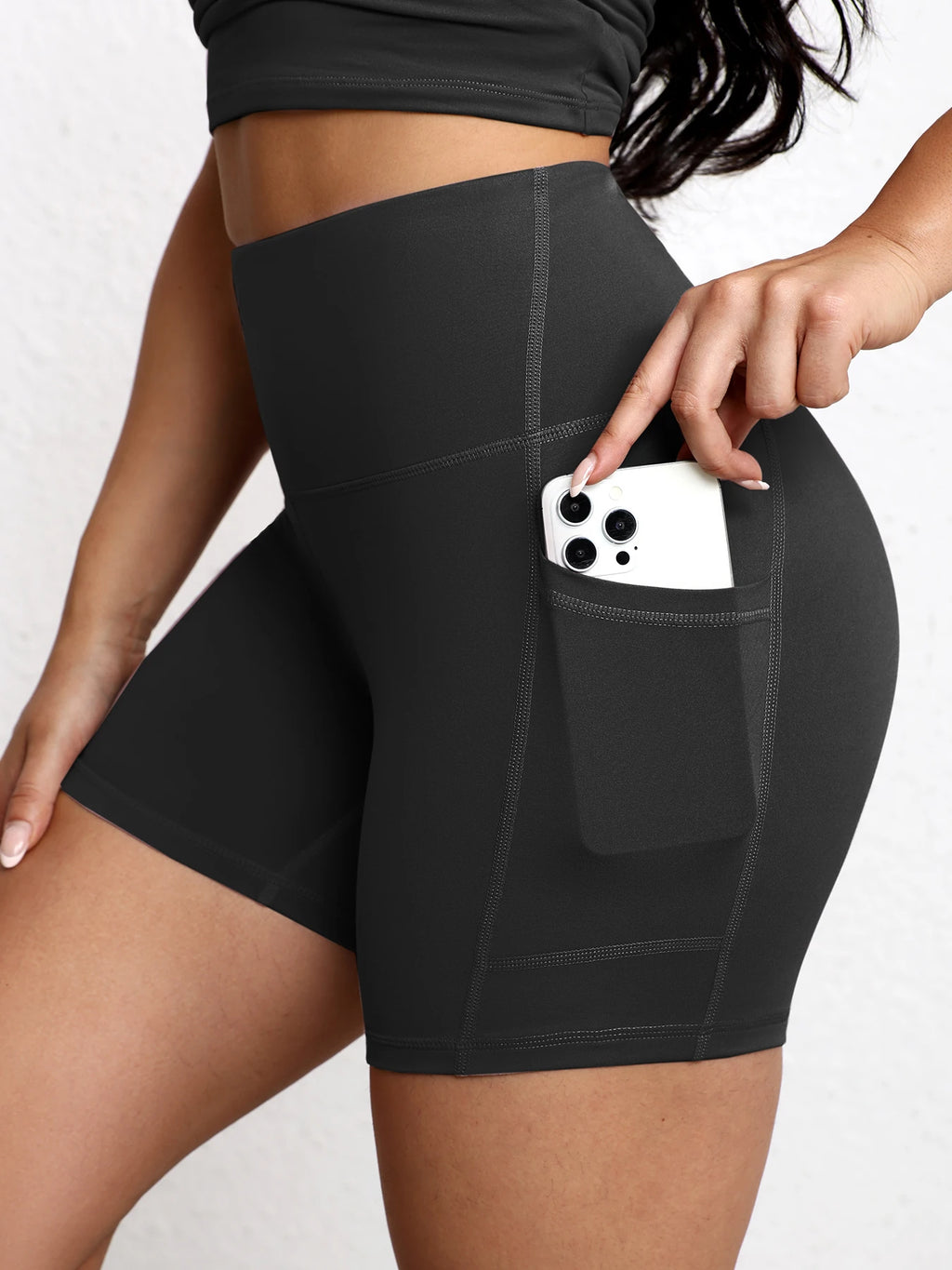 Women High Waist Pocket Yoga Sport Biker Shorts Leggings For Fitness Lift Hips Running Workout Yoga Pant