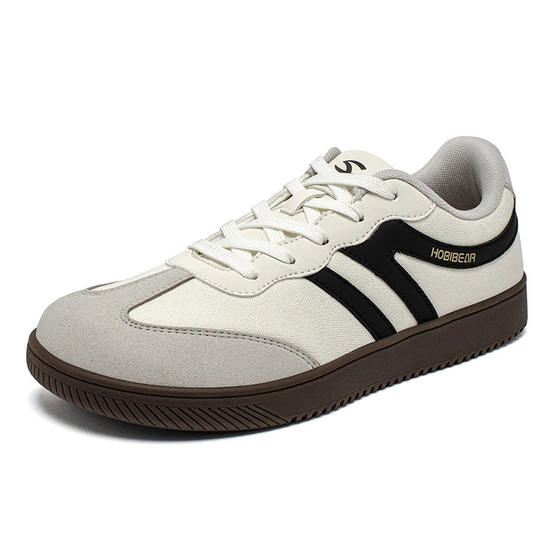 HOBIBEAR Wide Toe Shoes Mens Womens Minimalist Fabric Sneaker Lace Up Casual Walking Shoes