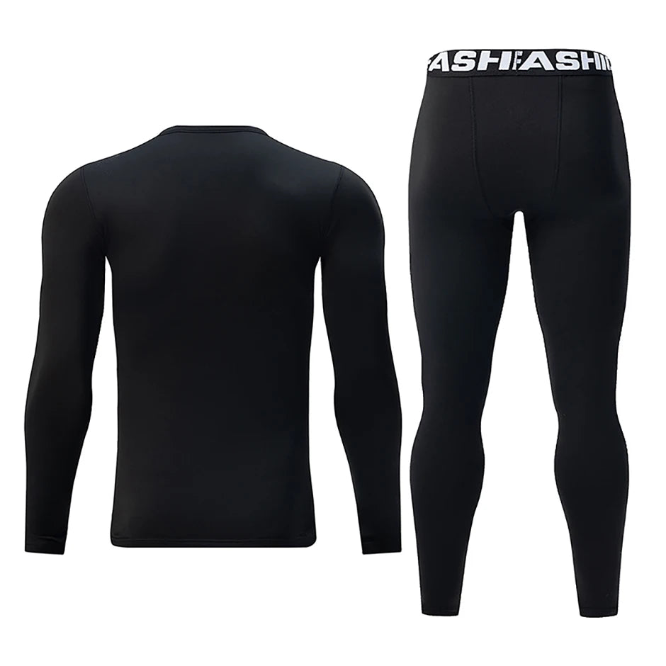 2-piece Autumn And Winter Solid Color Fashionable Casual Base Set Slim Fit Sports Fitness Long Sleeved Pants Warm Underwear Set