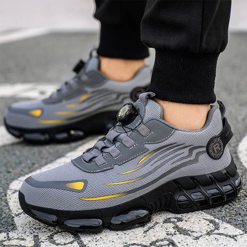 Indestructible Steel Toe Protective Safety Shoes Slip Resistant Abrasion Resistant Work Shoes Men Tough Comfortable Sneakers New
