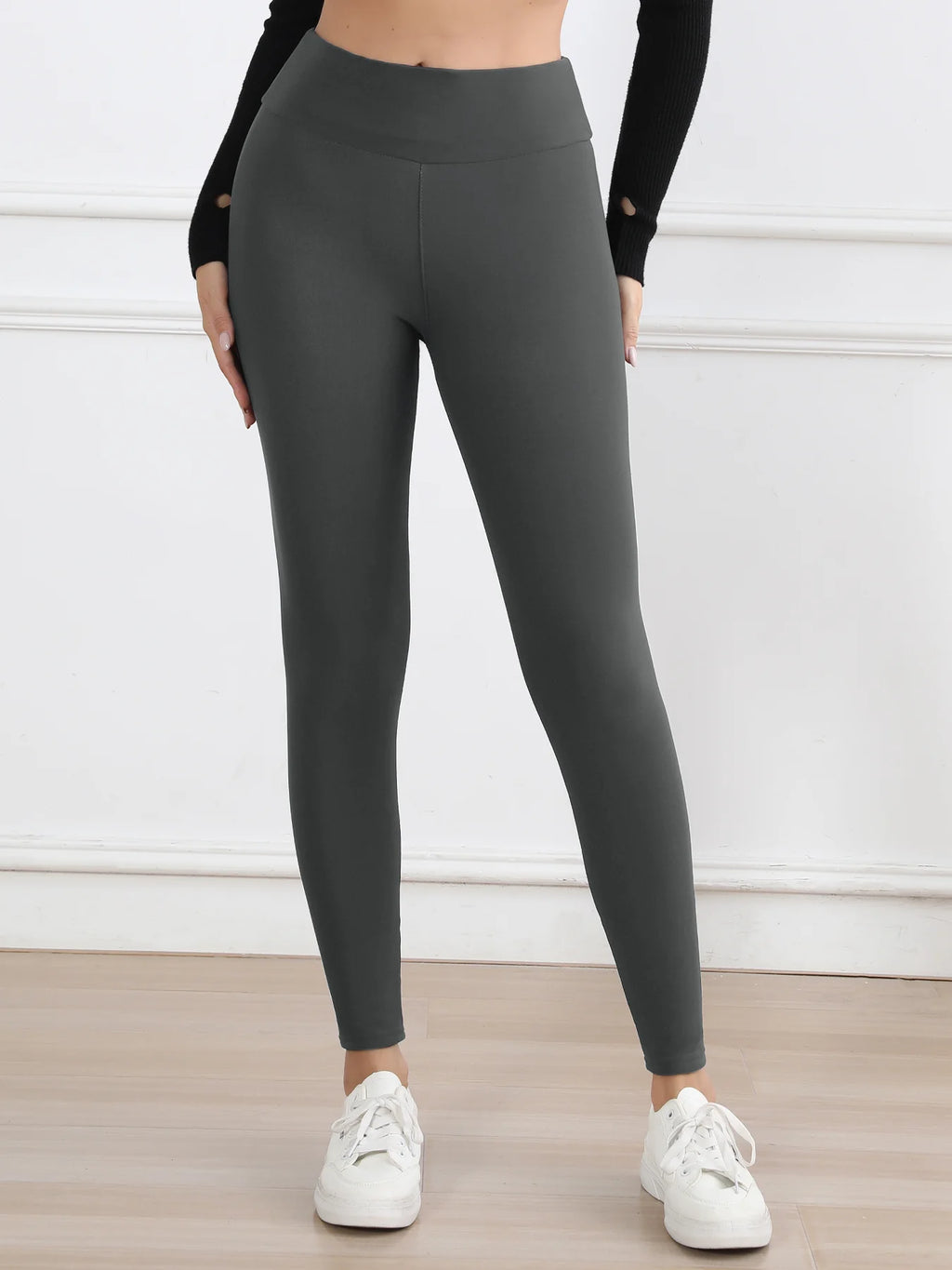 Autumn Winter Warm Fleece Women Leggings Velvet Thicken High Waist Tights Elastic Slim Solid Color Leggings Prevent Cold Tights