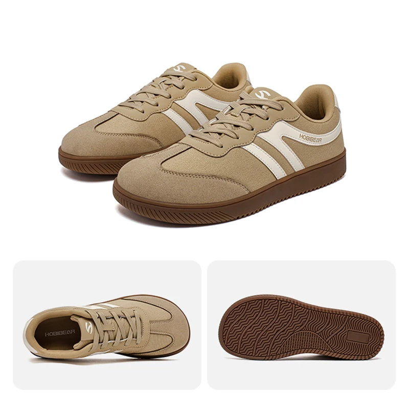 HOBIBEAR Wide Toe Shoes Mens Womens Minimalist Fabric Sneaker Lace Up Casual Walking Shoes