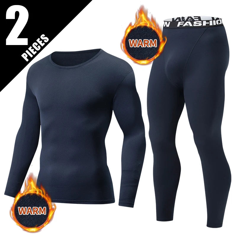 2-piece Autumn And Winter Solid Color Fashionable Casual Base Set Slim Fit Sports Fitness Long Sleeved Pants Warm Underwear Set