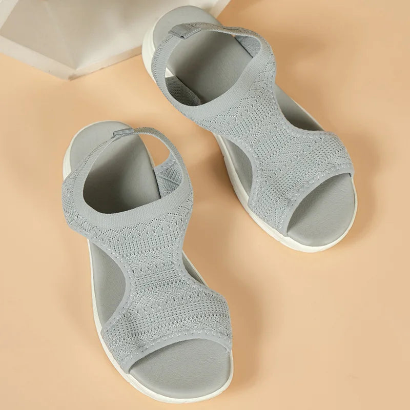 Women Summer Shoes 2025 New Mesh Fish Platform Sandals Women's Open Toe Wedge Sandals Ladies Light Casual Shoes Zapatillas Muje