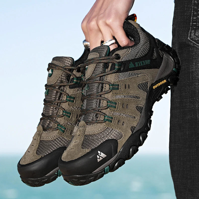 Running Shoes Summer Sports Men's Shoes Spring and Autumn Breathable Casual Walking Shoes Lace-Up Lightweight Solid Color