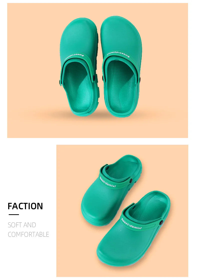 New Men Women EVA Chef Shoes Non-slip Waterproof Oil-proof Shoes Comfortable Workers Slippers Outdoor Fishing Shoes