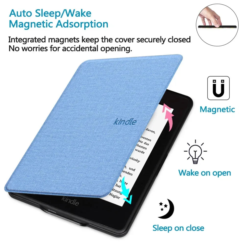 Smart Case For Kindle Paperwhite 12th Generation case 2024 Soft TPU Silicone Cover for Kindle Paperwhite 2024 7 inch (12th Gen)