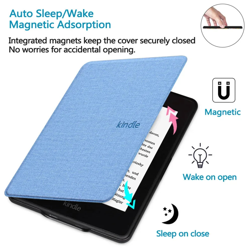 Smart Case For Kindle Paperwhite 12th Generation case 2024 Soft TPU Silicone Cover for Kindle Paperwhite 2024 7 inch (12th Gen)