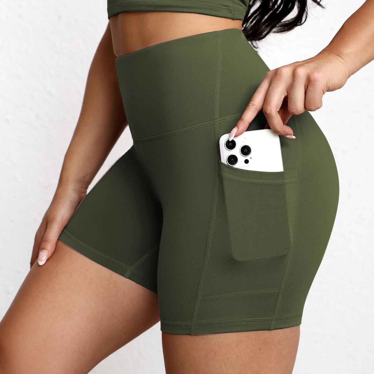 Women High Waist Pocket Yoga Sport Biker Shorts Leggings For Fitness Lift Hips Running Workout Yoga Pant