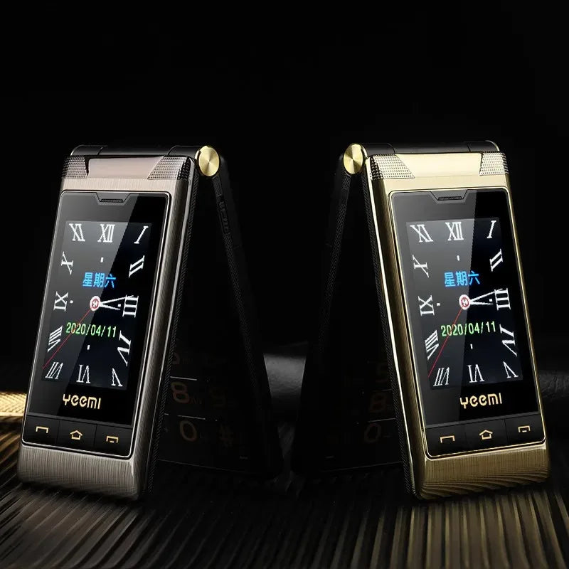 YeeMI G10 4G Rugged Feature Phone Big Button Full Band Flip Phone Dual SIM Dual Screen 1800mAh Big Battery Cellphone For Elderly