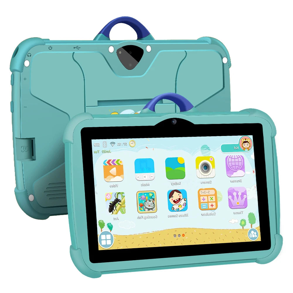 New 7 Inch 5G WiFi Kids Tablet For Study Education Quad Core 4GB RAM 64GB ROM WiFi Tablets With Portable Case For Children Gifts
