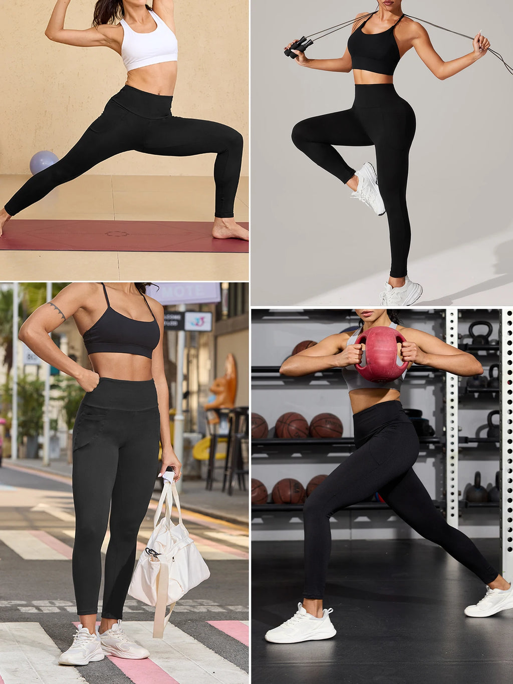 Women's Super Soft Leggings with Pockets, High Waisted Tummy Control for Yoga Workout and Casual Lounge Wear Comfort