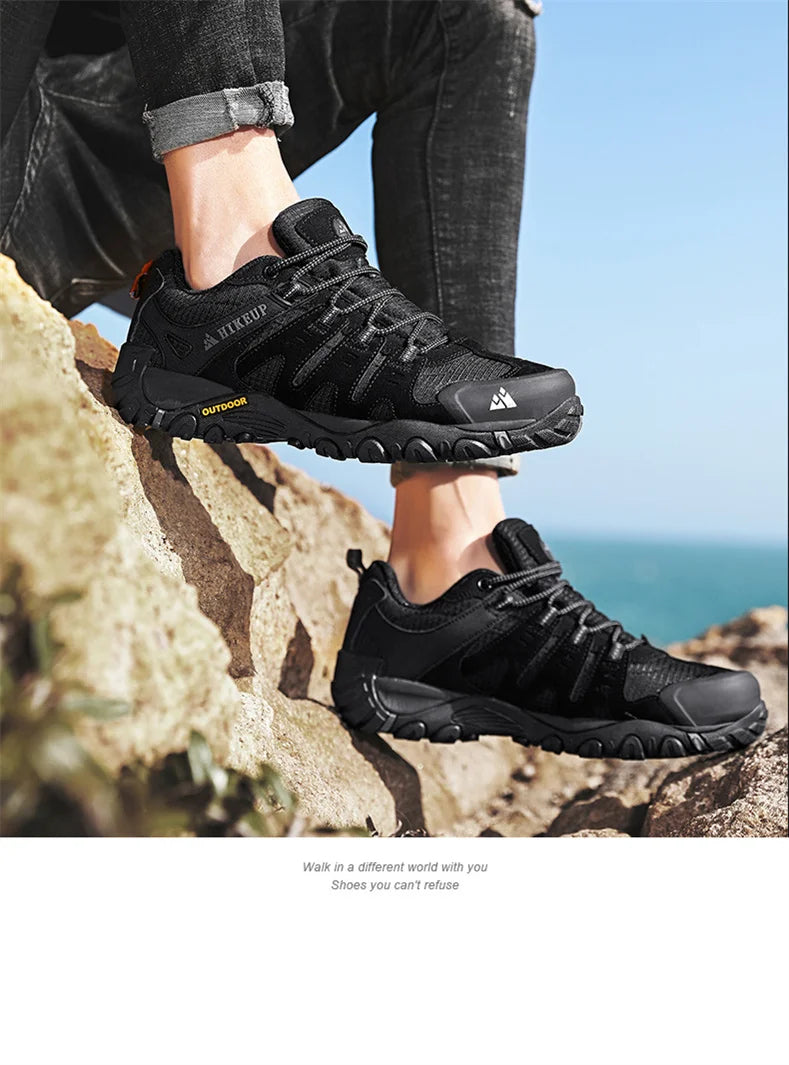 Running Shoes Summer Sports Men's Shoes Spring and Autumn Breathable Casual Walking Shoes Lace-Up Lightweight Solid Color