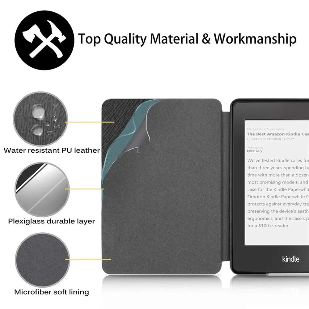Smart Case For Kindle Paperwhite 12th Generation case 2024 Soft TPU Silicone Cover for Kindle Paperwhite 2024 7 inch (12th Gen)