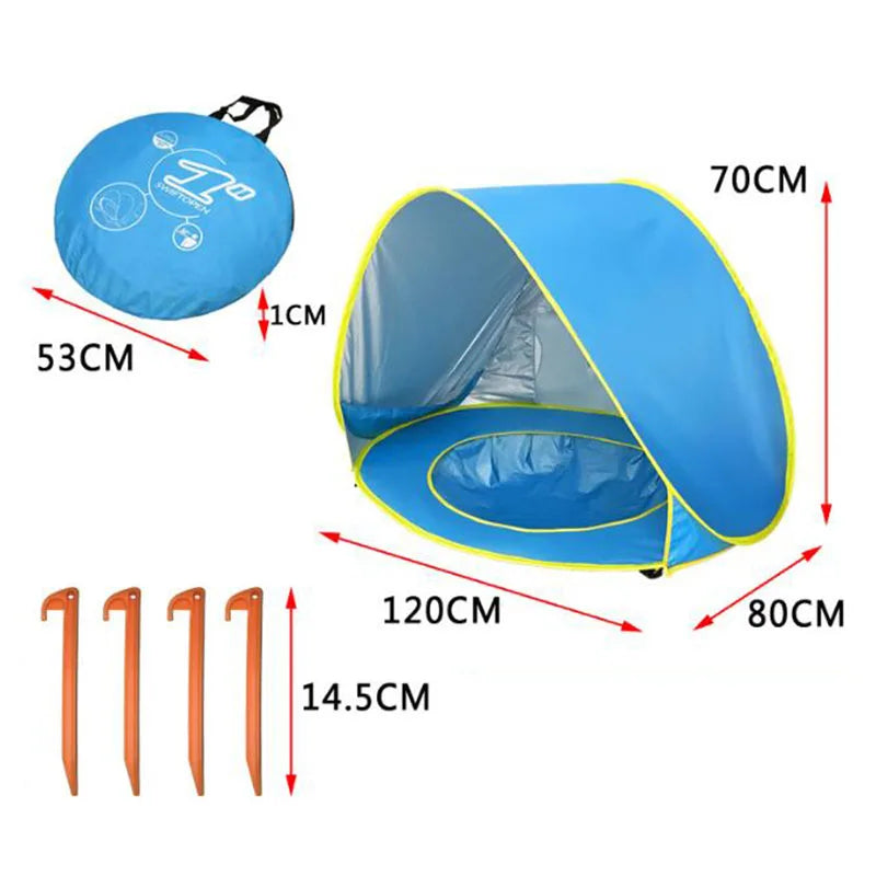 Baby Beach Tent Portable Shade Pool UV Protection Sun Shelter For Infant Outdoor Toys Child Swimming Pool Play House Tent Toys