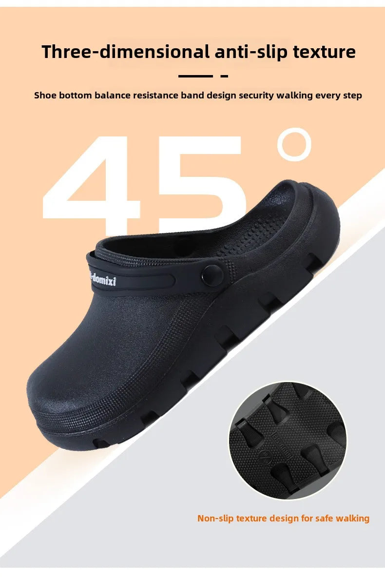 New Men Women EVA Chef Shoes Non-slip Waterproof Oil-proof Shoes Comfortable Workers Slippers Outdoor Fishing Shoes