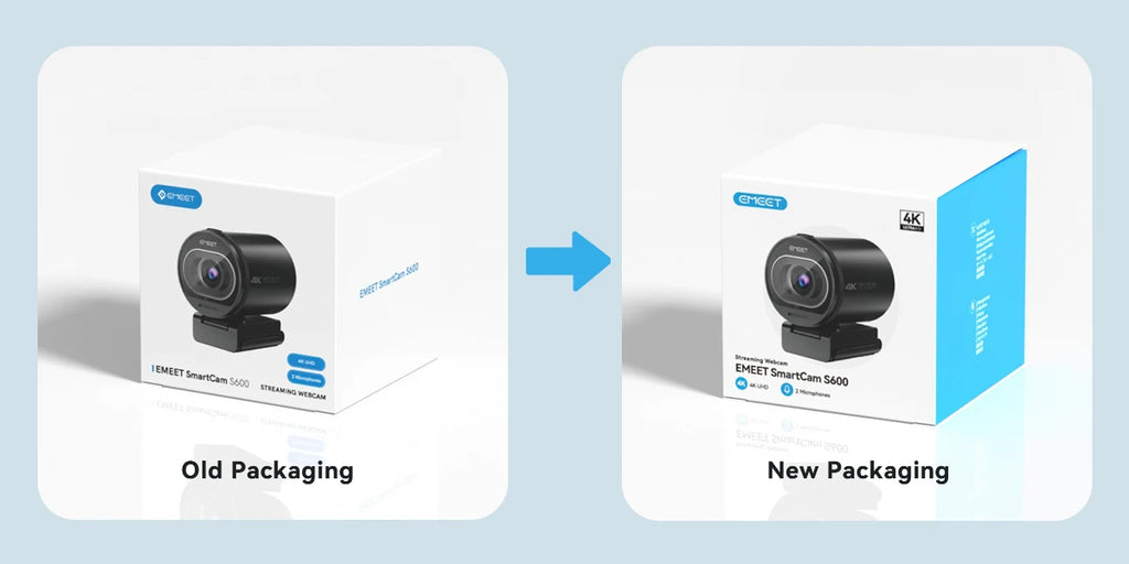 4K Webcam 1080P 60FPS Streaming Web Camera EMEET S600 Autofocus Living Stream Camera With Mics&Privacy Cover for Tiktok/YouTube