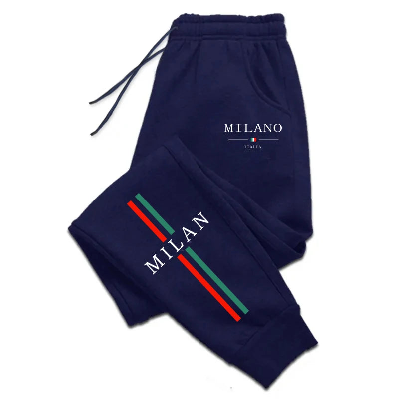 Fashion Print 2026 Spring Summer Men's Sweatpants Versatile Gym Comfort Soft Sports Casual Trousers Drawstring Hot Sales Jogging