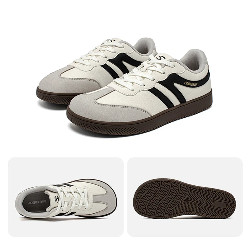 HOBIBEAR Wide Toe Shoes Mens Womens Minimalist Fabric Sneaker Lace Up Casual Walking Shoes